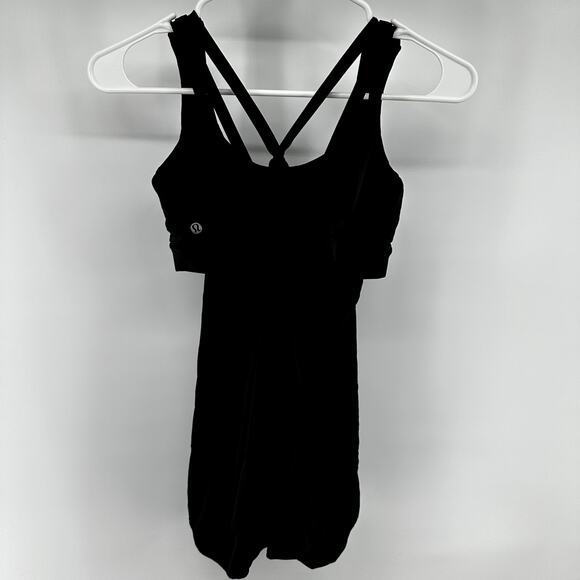 Lululemon Nouveau Limits Tank Luxtreme Lycra Built in Bra Wicking Black 6 - Picture 5 of 5
